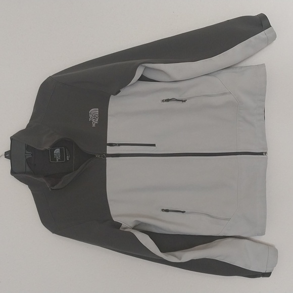 The North Face Windwall Grey Full zip Jacket Zip Pockets Size S - Picture 1 of 12